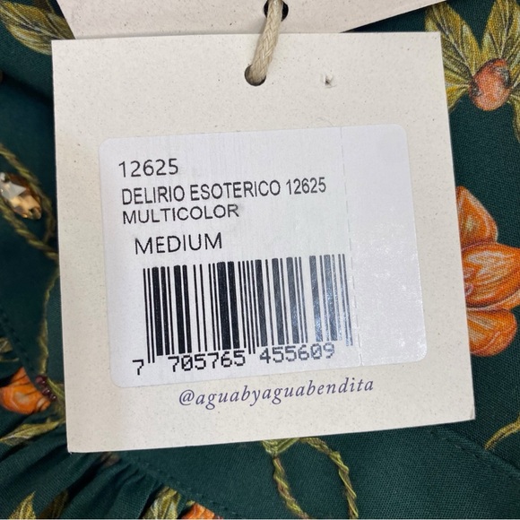 Agua by Agua Bendita NWT Green Floral Delirio Esotérico Dress Size Medium - Picture 10 of 12